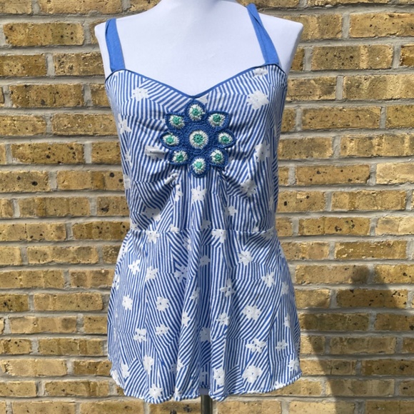 Anthropologie Little Yellow Button Tank - Picture 1 of 3